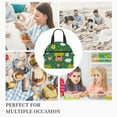 thumbnail image 3 of DouZhe Lunch Bags for Women and Men, Funny Glasses Frogs Green Prints Reusable Portable Insulated Cooler Waterproof Lunch Tote Bag for Travel Work Picnic, 3 of 7