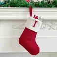thumbnail image 2 of JeashCHAT 7 Inches Mini Initial Christmas Stocking, Small Embroidered Letter Red Christmas Stocking for Family Holiday Decorations and Xmas Tree Fireplace Hanging Ornament, Xmas Gifts, 2 of 6