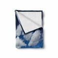 thumbnail image 2 of Cattle Soft Flannel Fleece Throw Blanket, Digital Image of a Cow Feeding on Dry Meadow with Blue Sky and Clouds Background, Cozy Plush for Indoor and Outdoor Use, 50" x 70", Multicolor, by Ambesonne, 2 of 6