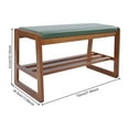 thumbnail image 2 of Shoe Bench, Shoe Storage Bench, Entryway Shoe Rack 27.55* 13.58* 16.14in(Nut-brown + Green ), 2 of 15