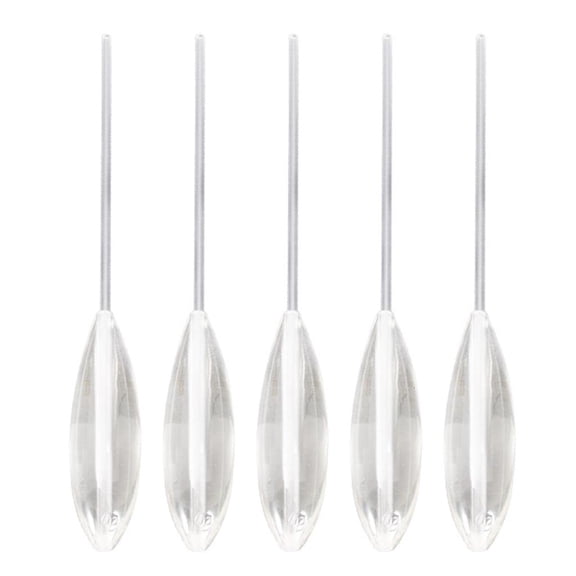 LICEWO 5Pcs Clear Acrylic Bombarda Fishing Float Plastic Casting Bombarda Fly Fishing