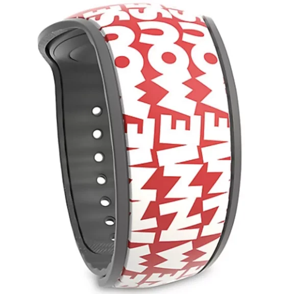 Disney MagicBand 2 Bracelet Disney World Minnie Mouse Timeless Font Red