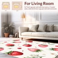 thumbnail image 2 of ODIKA 6'x9' Machine Washable Non-Slip Area Rug, Strawberry Fields Harvest Delight Decorative High Traffic Rug, Red, 228012, 2 of 7
