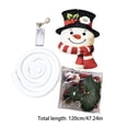 thumbnail image 3 of 47.24Inch Christmas Wall Hanging Light Decoration Snowman With Black Hat Glowing Christmas Door Hanger Festive Hanging Ornament For Wall Fireplace And Entryway, 3 of 5