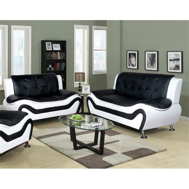 Beverly Fine Furniture Sydney Bold Faux Leather Living Room Sofa Set