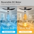 thumbnail image 4 of Ohniyou 42'' Flush Mount Ceiling Fan with Light, Remote & App Control, 3 Colors & Dimmable, Silent DC Motor, Low-Profile Indoor Fan for Bed, 4 of 9