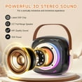 thumbnail image 3 of Bocina JYX, Altavoz Bluetooth Portátil con Micrófonos Inalámbricos y Luces LED de Colores, D39, 3 of 9
