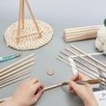 thumbnail image 3 of 120Pcs Square Wood Dowels 2 Sizes 1/4 1/8 Inch x 12 Inch Long Unfinished Wood Strips Wooden Craft Sticks, 3 of 5