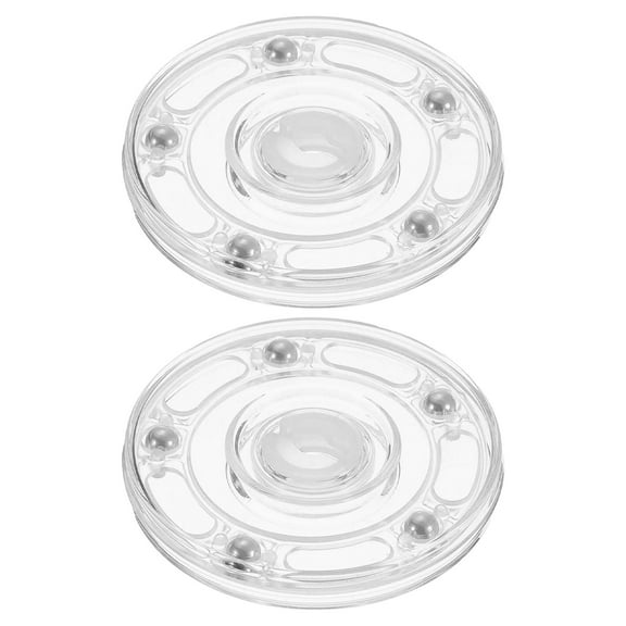 Uxcell 2 Pack Acrylic Lazy Susan Turntable, 3 Inch Clear Turntable Organizer Ball Bearing 360 Degree Rotating Tray for Spice Rack Table Cake Kitchen Pantry Decorating Bathrooms