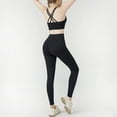 thumbnail image 5 of Nuevo Conjunto de Yoga de nailon, chándal para mujer, Fitness, gimnasio, Sujetador deportivo de dos piezas, mallas, ropa deportiva, transpirable, 5 of 5