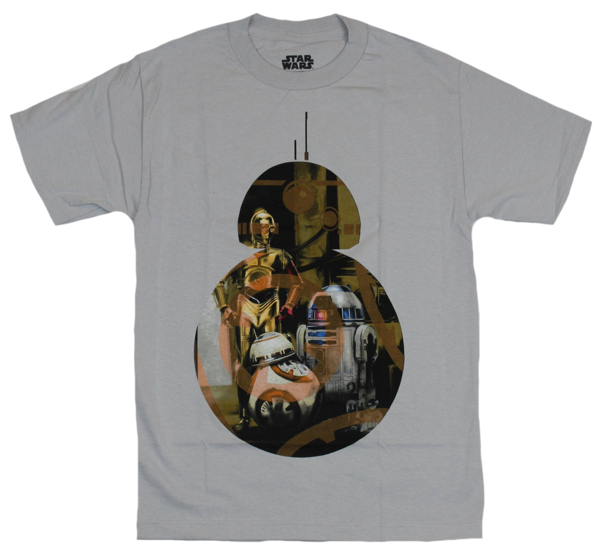 T-shirt HOMME BLANC STAR WARS BB-8 Taille S M L XL XXL dark vador skywalker r2d2 