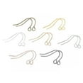 thumbnail image 2 of U8MO 200 Simple Earring Fish Hook Ear Wire French Hook Jewelry Finding Various Color-Dull Silver Tone, 2 of 7