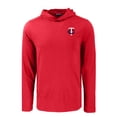 thumbnail image 2 of Men's Cutter & Buck Red Minnesota Twins Coastline Epic Comfort Recycled Eco Hoodie Long Sleeve T-Shirt, 2 of 3