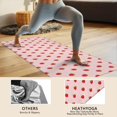 thumbnail image 4 of Red Strawberry Plants Pink Pattern Hot Yoga Mat Towel Non Slip for Hot Yoga - Quick-Drying Yoga Mat Cover with 4 Corner Pockets with Travel Bag - Hot Yoga Towel Non Slip 70"x26", 4 of 6