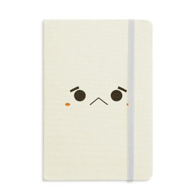 Lovely Face Unhappy Expression Notebook Official Fabric Hard Cover Classic Journal Diary