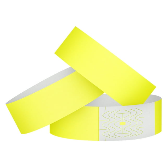 Visland 100 Pcs Synthetic Paper Wristbands Disposable Waterproof Wrist Strap Event Bands Replacement Wristband Set Identification Bracelets