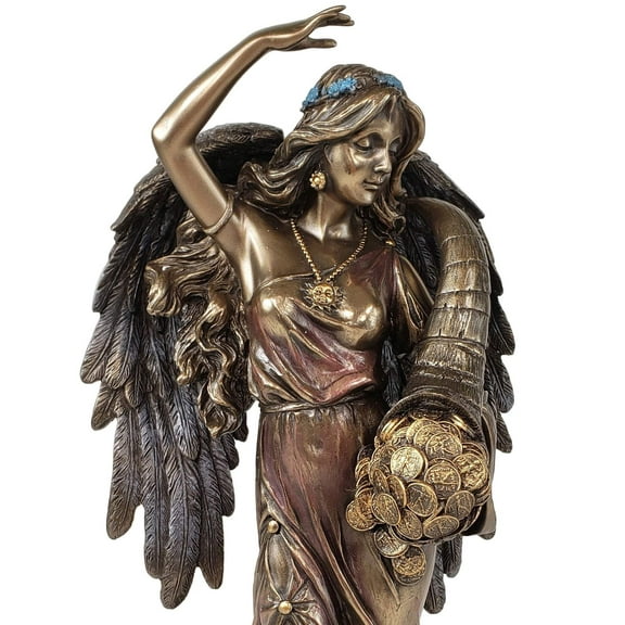 11.5 Inch Greek Figure Winged Lady Fortuna Decor Collectible Gifts
