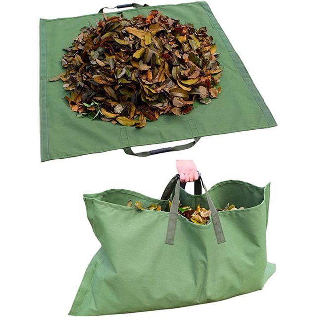 Bolsa de césped de jardín, bolsas de basura, bolsa de basura resistente, hojas de jardín, lona para residuos, tela para basura, césped de jardín, gran capacidad, resistente al desgaste
