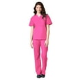 thumbnail image 1 of Maevn Core Unisex V-Neck Scrub Top & Unisex Seamless Scrub Pant Set, 1 of 5