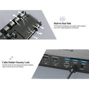 WAVLINK 19-in-1 USB C or USB A 10G Universal Quad 4K QV4K Docking Station with 100W Power Delivery Charging for MacBook Neo MacOS & Windows Laptop, 4 HDMI, 4 DP, SD 4.0 Card Reader, 2.5Gbps Ethernet