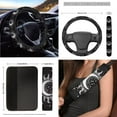 thumbnail image 5 of XYZCANDO Sun Moon Print Fender Cover Keychain Seat Belt Cover Armrest Cover Steering Wheel Cover Car Cushion Cover Car Coasters Trash Can Lipstick Cover Handbrake Cover Fashion, 5 of 7