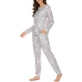 thumbnail image 4 of Ensemble de Pyjamas pour Femmes Pyjamas à Manches Longues Pyjamas à Imprimé Étoile, 4 of 5
