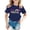 L172 Dark Blue, variant on Curuila Child Toddler Girls T-Shirts Short Sleeve Letter Print Crew Neck Tops For Girls Everyday Wear Comfort Back To School Clothes Size 1-2 Years
