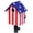 Flag Style, variant on Jeffers Wood Bluebird House with T-Post Mount Adapter, Pine Wood Birdhouse, Nesting Box with Baby Steps and Air Vents, Ventilated Outdoor Design, Garden Backyard Wildlife Habitat - Church Style