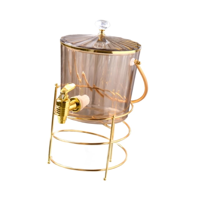 Beverage Dispenser Cold Water Jug Drink Dispenser for Kitchen Home Household brown