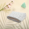 thumbnail image 3 of Bolsas de maquillaje planas rectangulares duraderas de corazones únicos 1 Pc para viajar, color gris, poliéster, 3 of 5