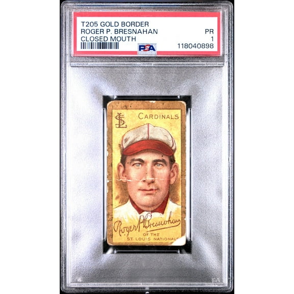 1911 T205 Gold Border Roger Bresnahan #23 PSA 1