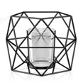 thumbnail image 2 of Portavelas candelita negro - Juego de 2 portavelas geométricos Diseño moderno, 2 of 5