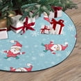 thumbnail image 3 of FMSHPON Santa ClausSnowflakes Xmas Christmas Tree Skirt Stand Mat for Holiday Party Decoration Indoor Outdoor 36 inches, 3 of 3