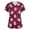 Purple, variant on Women's Scrub Tops Casual V Neck Short Sleeve Pocketed Work Tops