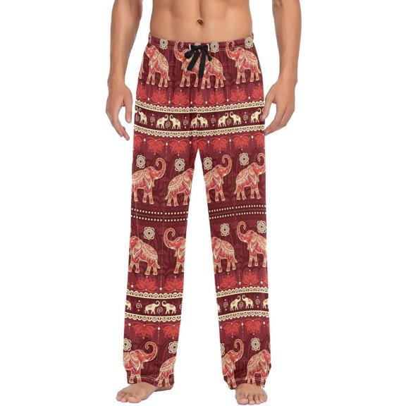 GZHJMY Elephant Pajama Pants for Men, Lounge Pants Lightweight Men Pajama Bottoms with Drawstring Pockets, Christmas New Year Birthday Gifts, XX-Large