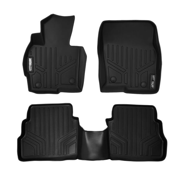 SMARTLINER Custom Fit Floor Mats 2 Row Liner Set Black Compatible With 2013-2016 Mazda CX-5 - All Models