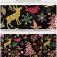 thumbnail image 2 of Soimoi Black Cotton Voile Fabric Reindeer,Oranaments & Tree Christmas Print Fabric by the Yard 42 Inch Wide, 2 of 7