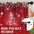 thumbnail image 5 of Christmas Kitchen Window Curtains and Valances Set 36 Inch, Snowflakes Winter Short Tier Curtain for Cafe Living Room Bathroom, Xnas Red 3 Pieces Set Kitchen Decor, 5 of 7