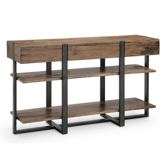 Magnussen Prescott Modern Console Table in Rustic Honey