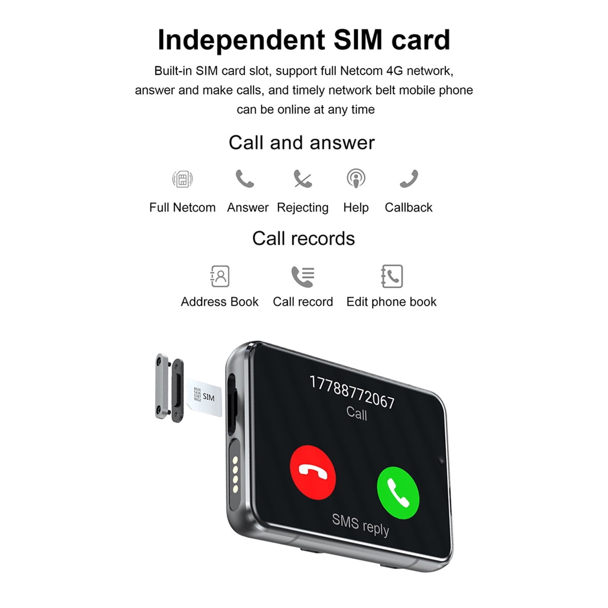Rainbuvvy S999 4G Smart Watch 2.88 inch MTK6761 4GB+64GB Dual Camera 500W/1300W Built-in GPS WIFi 2300mAh Android 9.0 Big Screen Smart Watch