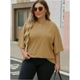 thumbnail image 2 of Womens Oversized T Shirts Summer Half Sleeve Crew Neck Tunic Tops, 2 of 4