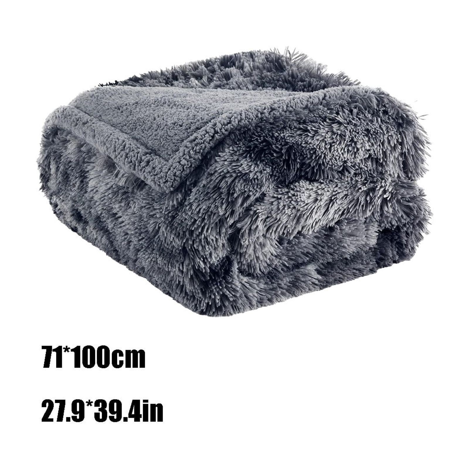 Premium Long Wool PV Fleece Dog Blanket - Waterproof Padded Pet Kennel Mat, Flannel Warmth for All Seasons, 71x100cm Soft Polyester Pet Throw for Home, Car & Travel