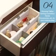 thumbnail image 3 of Organizer Partition For Kitchen Wardrobe Adjustable Retractable Telescopic Portable ABS Drawer Dividers, 3 of 14