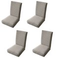 thumbnail image 2 of Juego de funda de silla de 4 piezas, cubierta de silla de comedor lavable extraíble elástico de diamante, 2 of 11