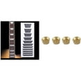 thumbnail image 1 of 4x Electric Guitar Control Speed Knobs for LP Knob Parts Replacement Gold & 1x Fretboard Markers Inlay Sticker Decals for Guitar & Bass - Trapezoid, 1 of 7