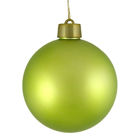 Huge Matte Key Lime Green Shatterproof Christmas Ball Ornament 12" (300mm)