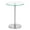 Clear/ Chrome, variant on mDesign Metal/Glass Top Round Accent Side/End Drink Table Furniture, Matte Black