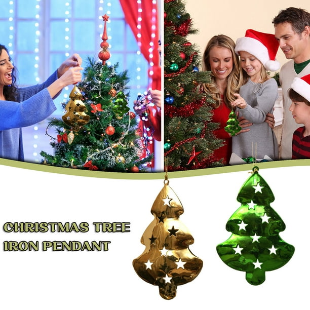 Adornos para Árbol de Navidad Colgantes Pequeños Hierro onlyliua Liquidación