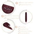 thumbnail image 4 of MY-LADY 100% Human Hair Extensions Remy Real Natural Hair Hairpiece Mirco Ring Tubes Hair Thick Micro Loop Extensions Hair for Women 22inch #99J Wine red, 4 of 8