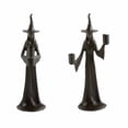 thumbnail image 2 of Gothic Witch Figurine with Candlestick, Spooky Halloween Tabletop Decoration for Living Room, Fireplace, Party & Indoor Display, 2 Pcs, 2 of 7